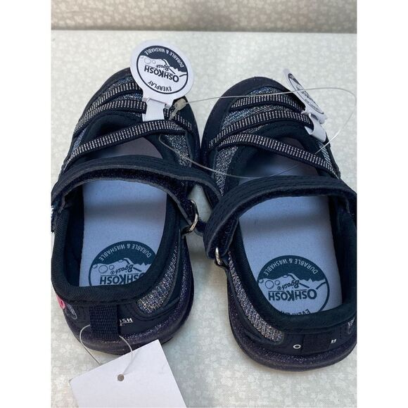 OSHKOSH B’GOSH Girl’s 4T Fawn Ever Play Mary Jane Navy Shoes - Picture 4 of 7